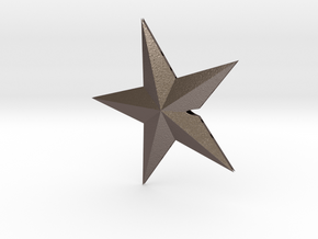 Glowing Christmass star.  in Polished Bronzed-Silver Steel: 28mm
