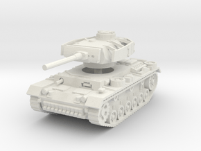 Panzer III L (Schurzen) 1/100 in White Natural Versatile Plastic