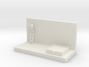 Note paper holder in White Natural Versatile Plastic