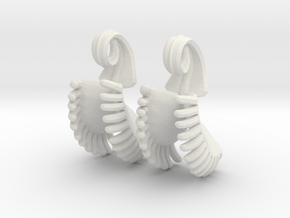 Venus Fly Trap Earrings (Small) in White Natural Versatile Plastic