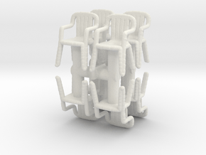 Plastic Chair (x8) 1/100 in White Natural Versatile Plastic