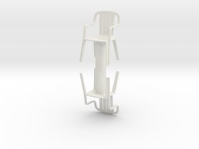 Plastic Chair (x2) 1/35 in White Natural Versatile Plastic