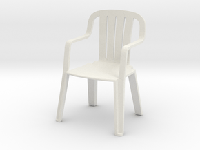 Plastic Chair 1/24 in White Natural Versatile Plastic