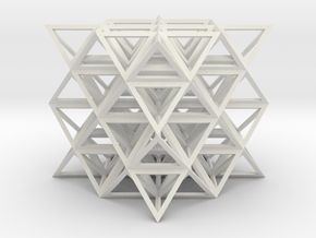 64 Tetrahedron made from 8 Stellated Octahedrons  in White Natural Versatile Plastic