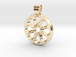 Rosette type 4 [pendant] in 14k Gold Plated Brass