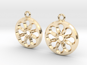 Rosette type 4 [earrings] in 14k Gold Plated Brass