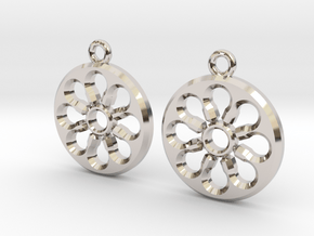 Rosette type 4 [earrings] in Platinum