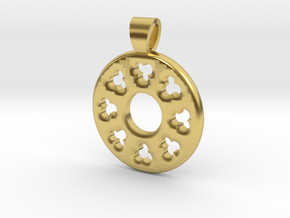 Rosette type 3 [pendant] in Polished Brass