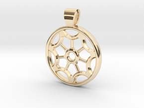 Rosette type 2 [pendant] in 14k Gold Plated Brass