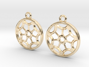 Rosette type 2 [earrings] in 14k Gold Plated Brass