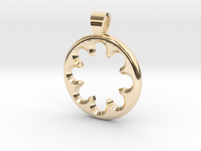 Rosette type 1 [pendant] in 14k Gold Plated Brass