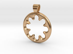Rosette type 1 [pendant] in Polished Bronze