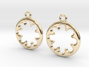 Rosette type 1 [earrings] in 14k Gold Plated Brass
