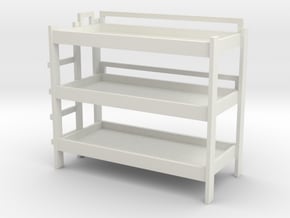 Triple Bunk Bed 1/48 in White Natural Versatile Plastic