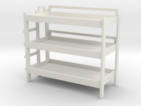 Triple Bunk Bed 1/35 in White Natural Versatile Plastic