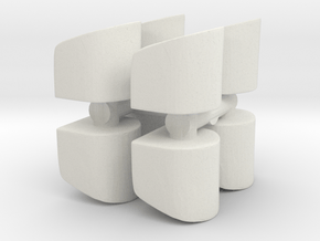 Rounded Chair (x8) 1/100 in White Natural Versatile Plastic