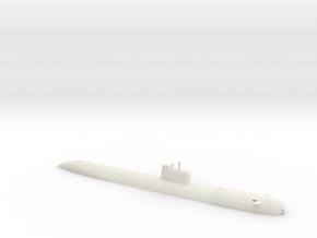 1/600 Scale USSR Tango Class Submarine Waterline in White Natural Versatile Plastic