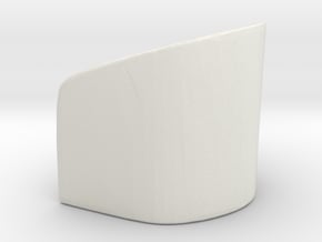 Rounded Chair 1/35 in White Natural Versatile Plastic