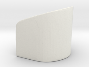 Rounded Chair 1/24 in White Natural Versatile Plastic