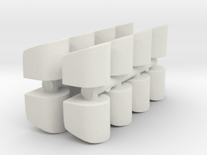 Rounded Chair (x16) 1/160 in White Natural Versatile Plastic