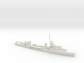 1/600 Scale Gridley Class Destroyer in White Natural Versatile Plastic