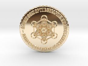 Sacred Coin of Metatron Seraphim of Heaven in 14K Yellow Gold