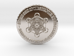 Sacred Coin of Metatron Seraphim of Heaven in Platinum