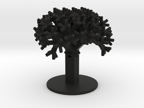 Rectangular Fractal Tree in Black Premium Versatile Plastic