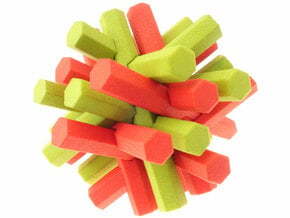 Bamboozle Hexsticks in White Natural Versatile Plastic