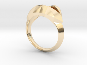LOW POLY LIPS in 14K Yellow Gold: 4 / 46.5