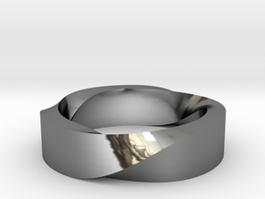 Basic Mobius RIng in Fine Detail Polished Silver