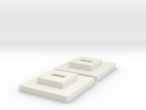 G Scale Thomas Coupling Plates in White Natural Versatile Plastic