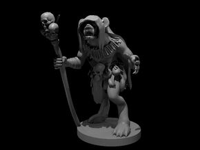 Gnoll Shaman in Smooth Fine Detail Plastic