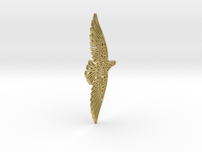 celtic bird in Natural Brass