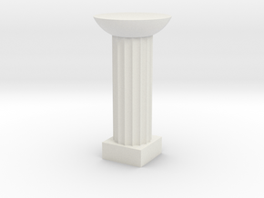 Round Stone Columns in White Natural Versatile Plastic