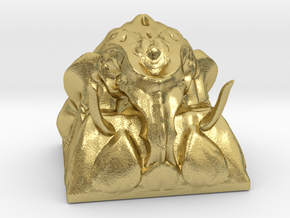 Ganesha Keycap in Natural Brass