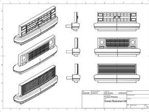 Set of 6 - Phantom Grille for '83 Silverado in Tan Fine Detail Plastic