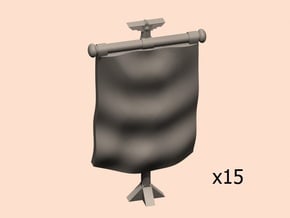 Smaller standard (for roof) x15 for 28mm minis in Tan Fine Detail Plastic