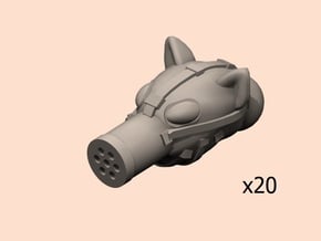 28mm fantasy rodent gas mask x20 in Clear Ultra Fine Detail Plastic