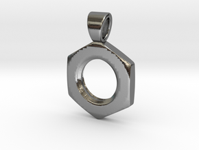 Nut [pendant] in Polished Silver