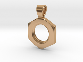 Nut [pendant] in Polished Bronze