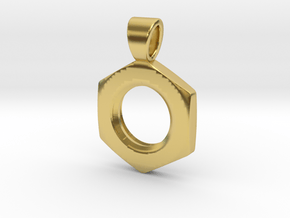 Nut [pendant] in Polished Brass
