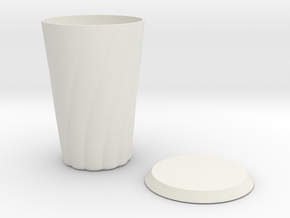 Classic wave cup  in White Natural Versatile Plastic