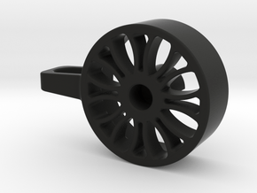 Steering wheel with thumb tab for Spektrum DX4C in Black Natural Versatile Plastic
