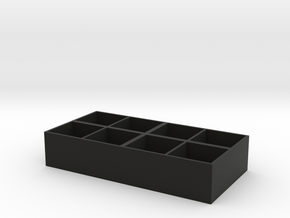 Multi-function storage box in Black Natural Versatile Plastic