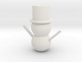 Snowman cup holder in White Natural Versatile Plastic: Medium