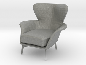 1:24 Armchair in Gray PA12: 1:24