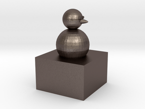 Snowman modeling paperweight in Polished Bronzed-Silver Steel