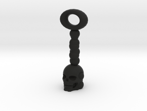 Skull charm in Black Premium Versatile Plastic: Medium