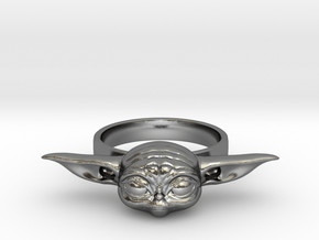 The Child Ring size6 Baby Yoda in Polished Silver